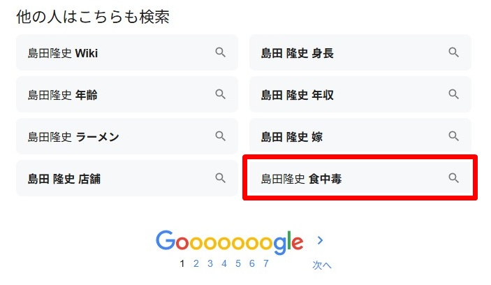 島田隆史/食中毒